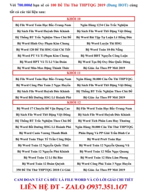 Bài tập luyện thi THPT Quốc gia môn Hình học Lớp 12